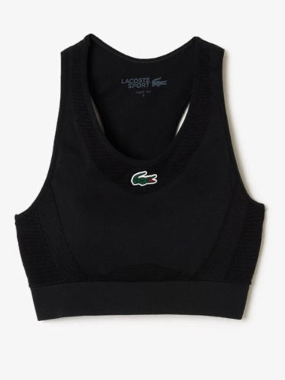 Authentic Lacoste Black Sports Bra Size Large